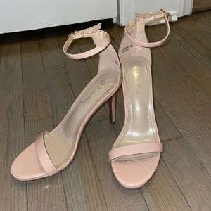 Nude Open toe heels